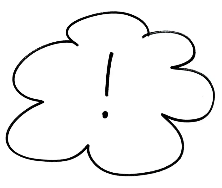 Kreativ illustrasjon av en tankeboble med utropstegn, symboliserer refleksjon og innsikt i PSS ledertrening.